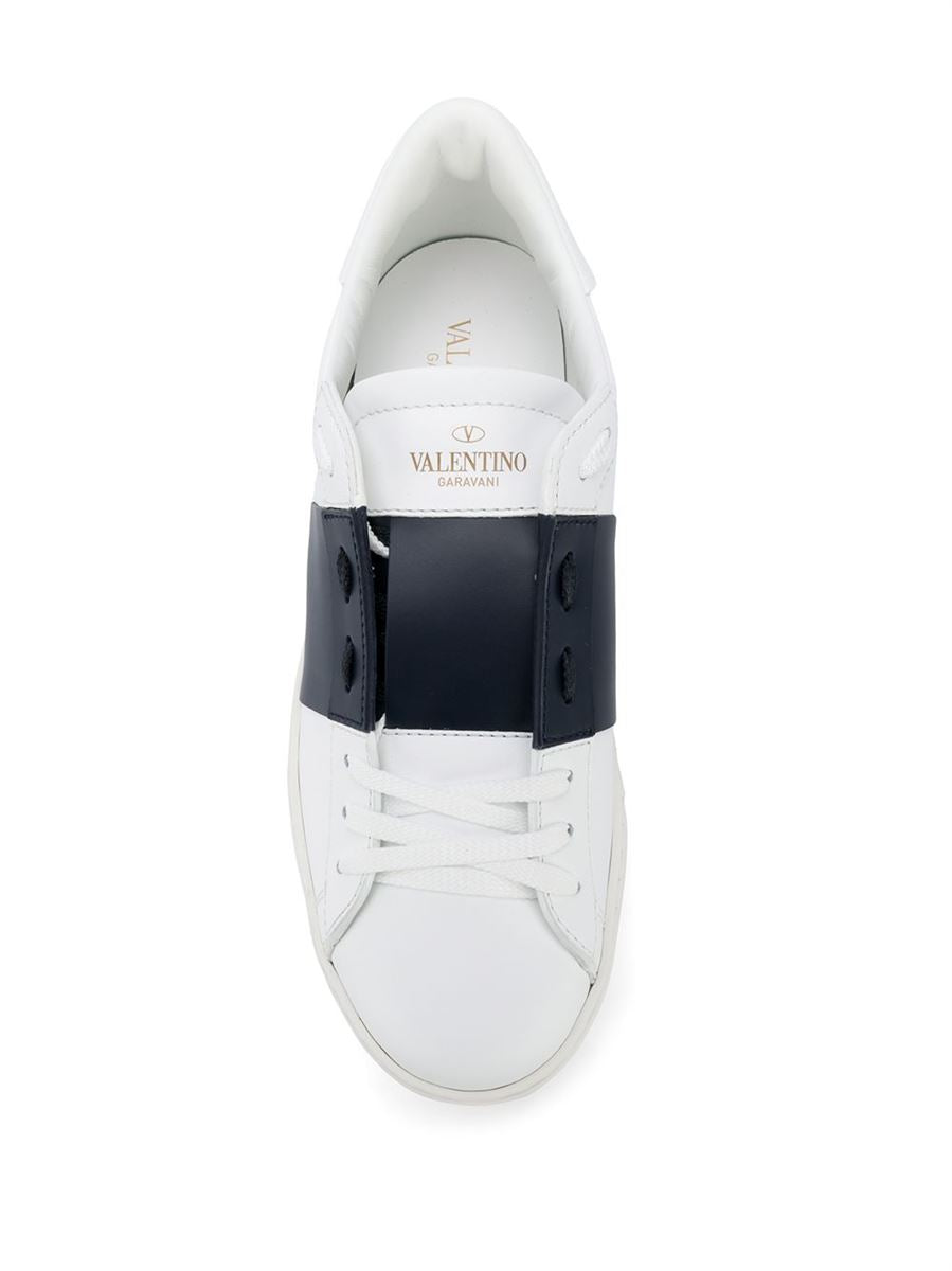 OPEN LEATHER SNEAKERS-VALENTINO-Verso