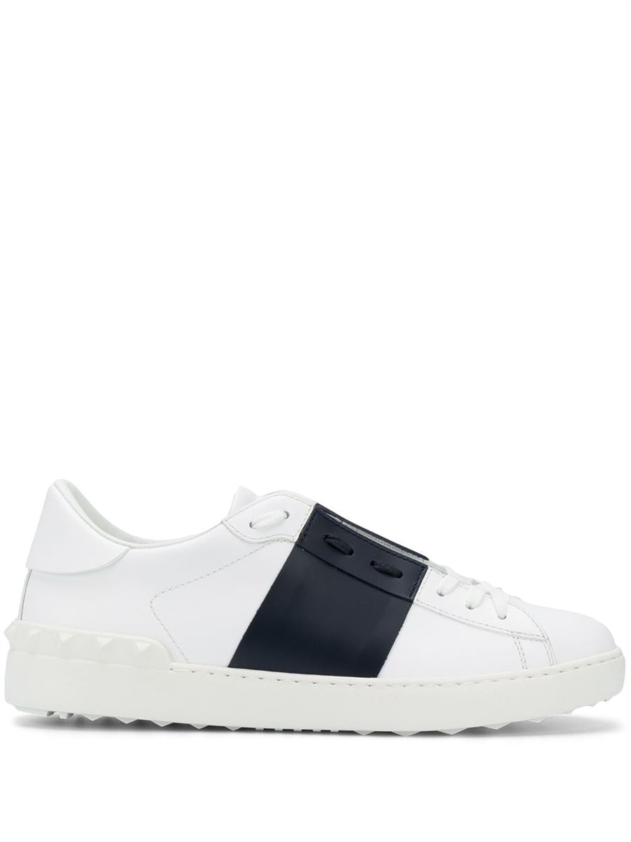 OPEN LEATHER SNEAKERS-VALENTINO-Verso