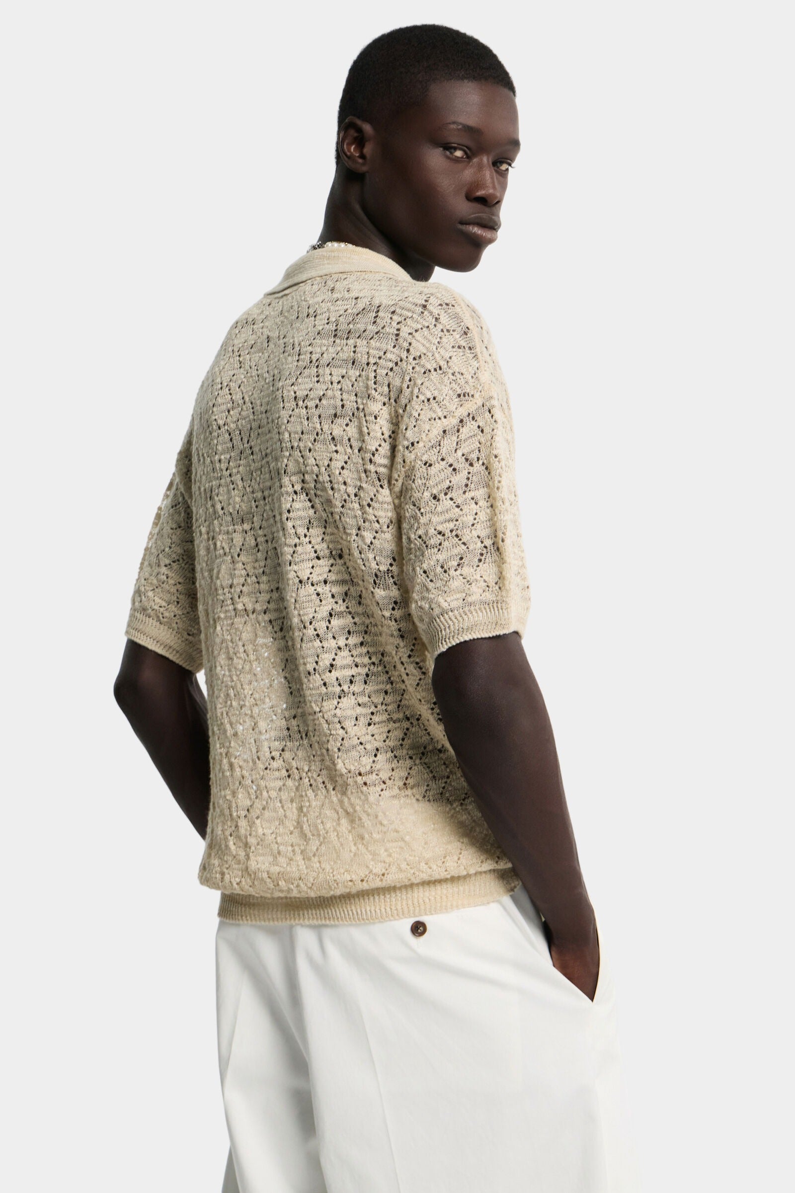 Open Work Knit Cardigan-DSQUARED2-Verso