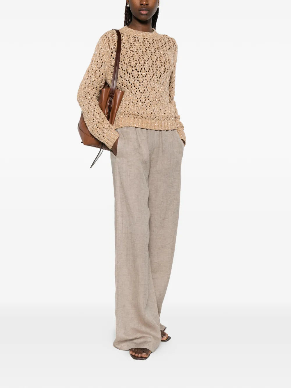 Openwork sweater-FABIANA FILIPPI-Verso