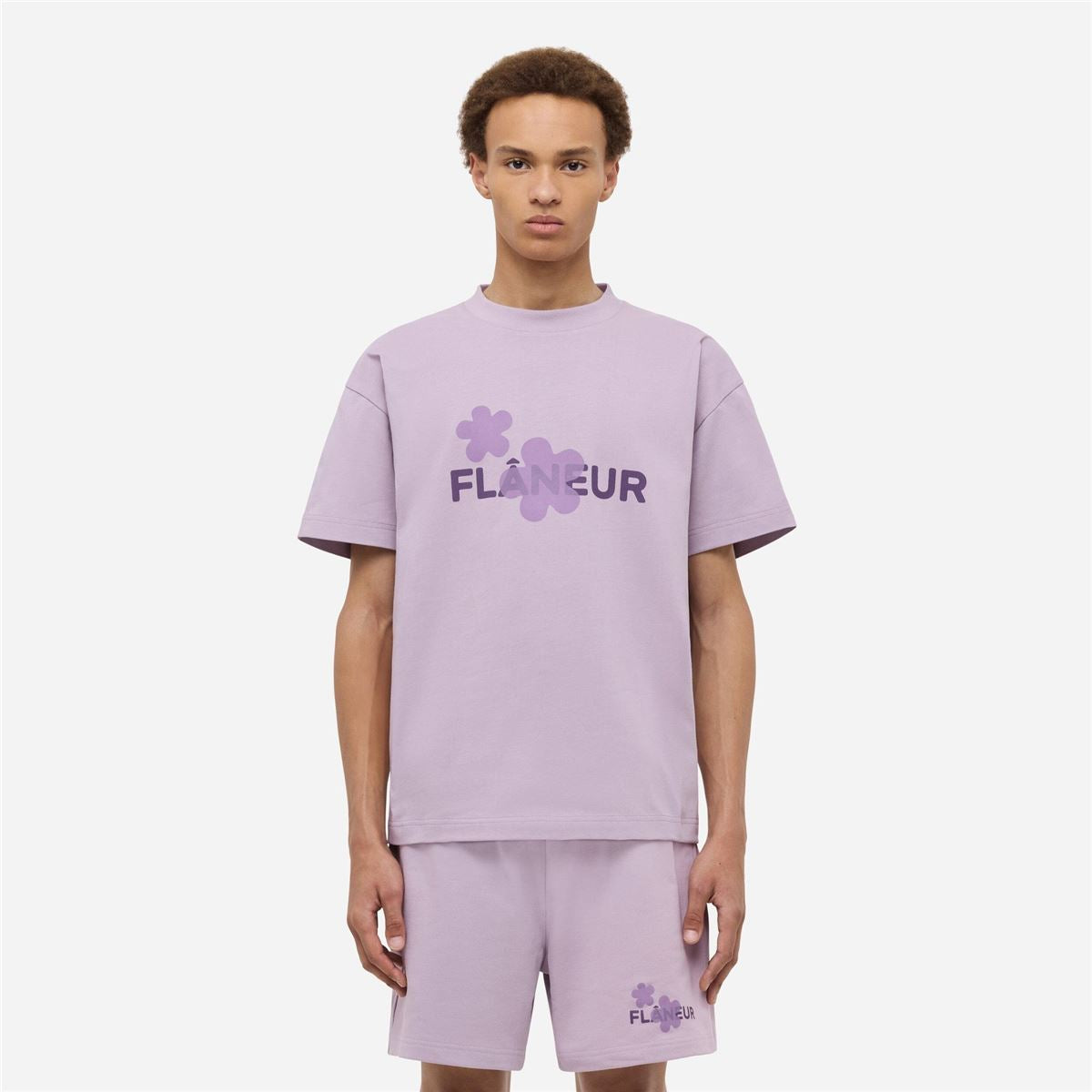 organic flower t-shirt-FLANEUR-Verso