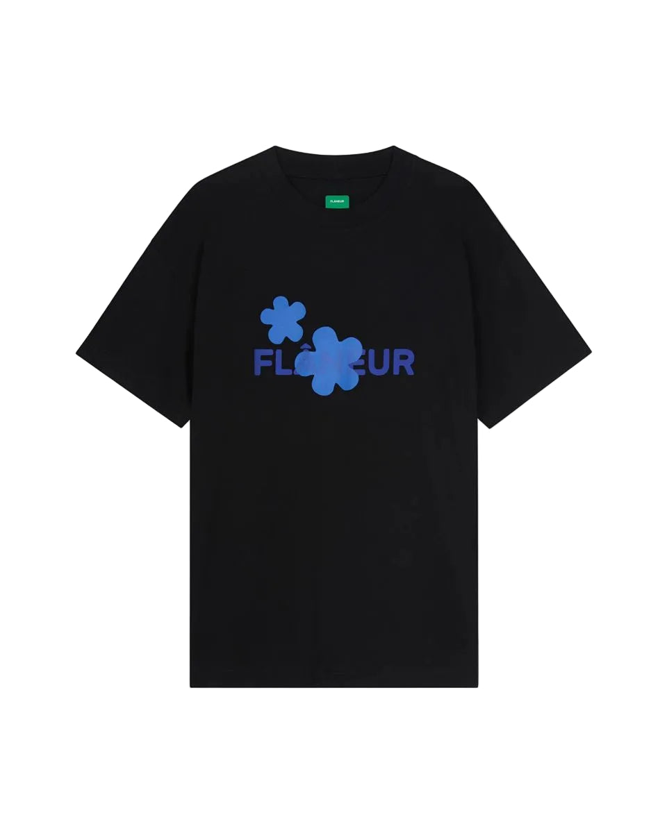 Organic flower t-shirt-FLÂNEUR-Verso