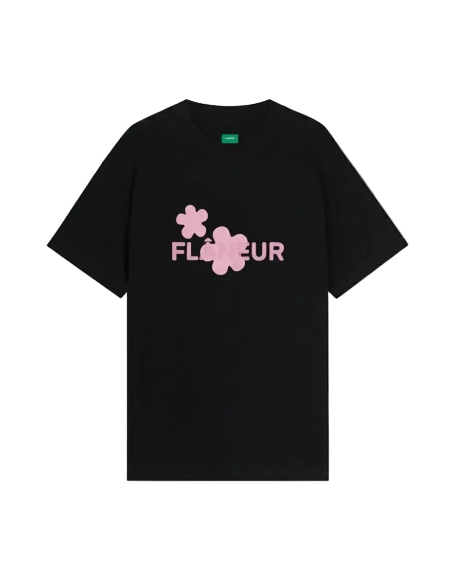Organic flower t-shirt-FLÂNEUR-Verso
