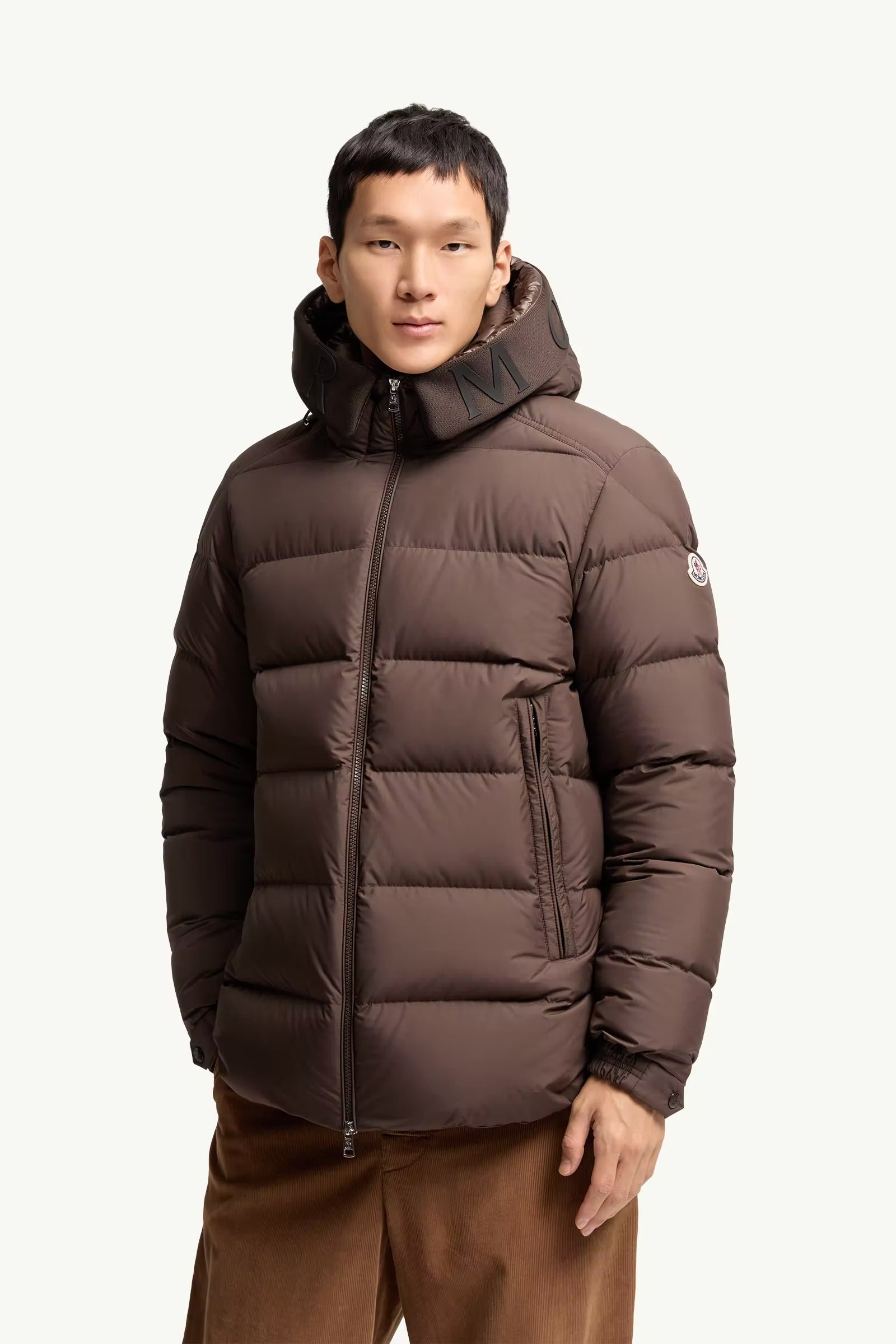 Orvelle hooded mid-length down jacket-MONCLER-Verso