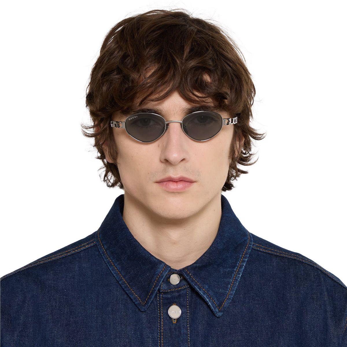 Oval frame sunglasses-GUCCI-Verso