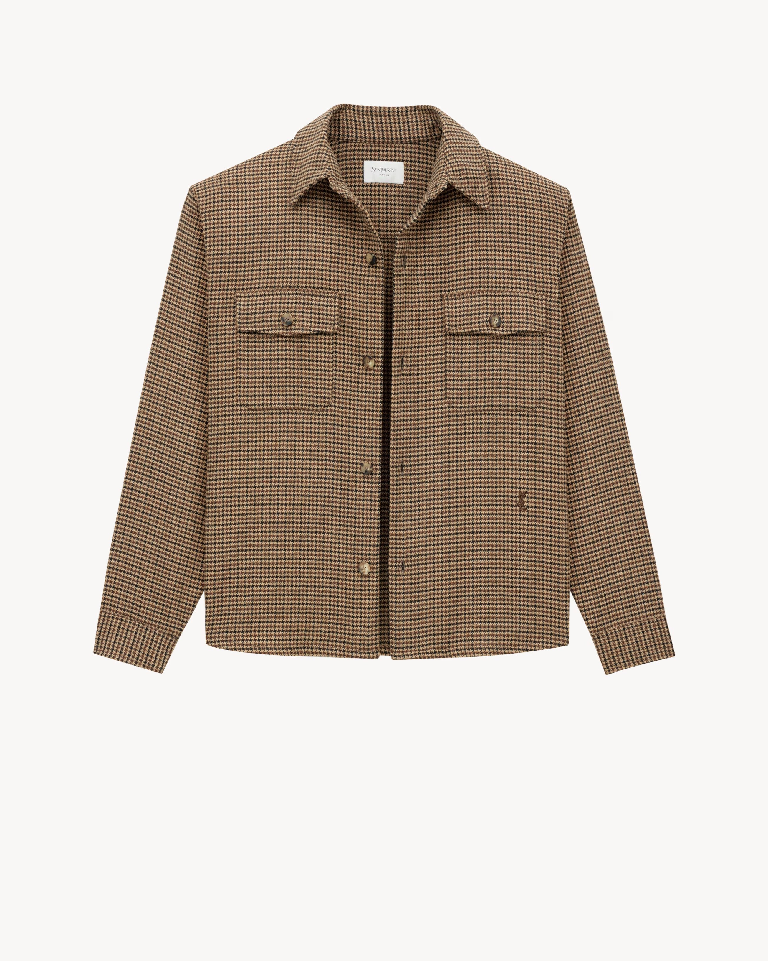 overshirt in puppy tooth-SAINT LAURENT-Verso