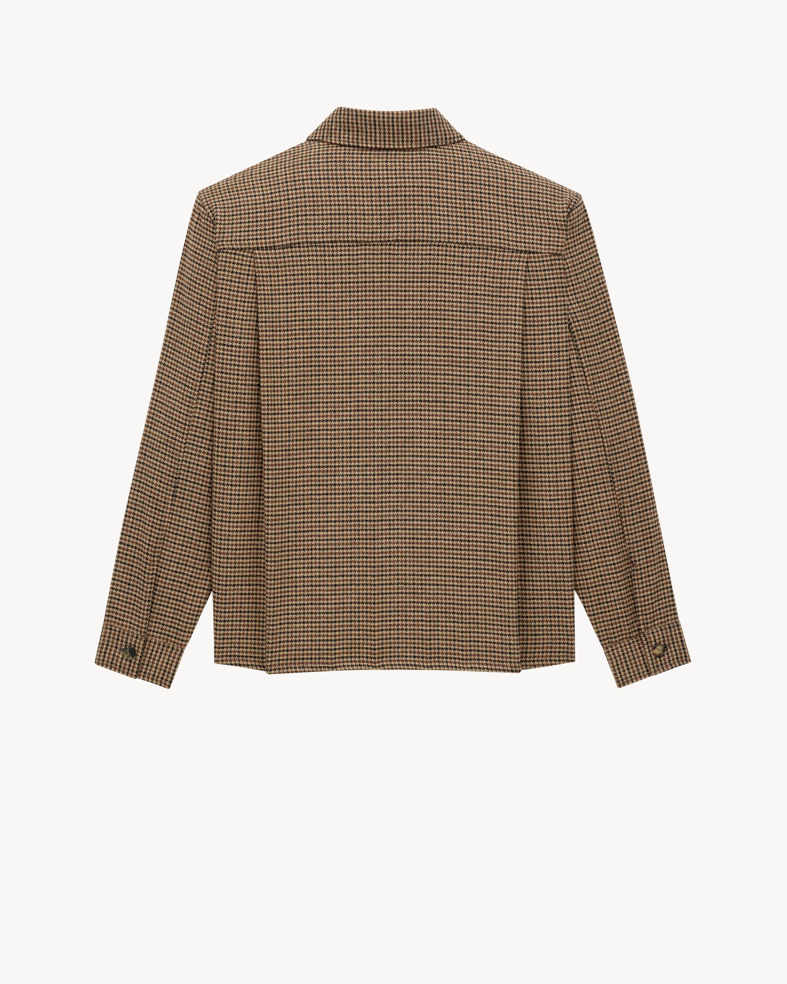 overshirt in puppy tooth-SAINT LAURENT-Verso