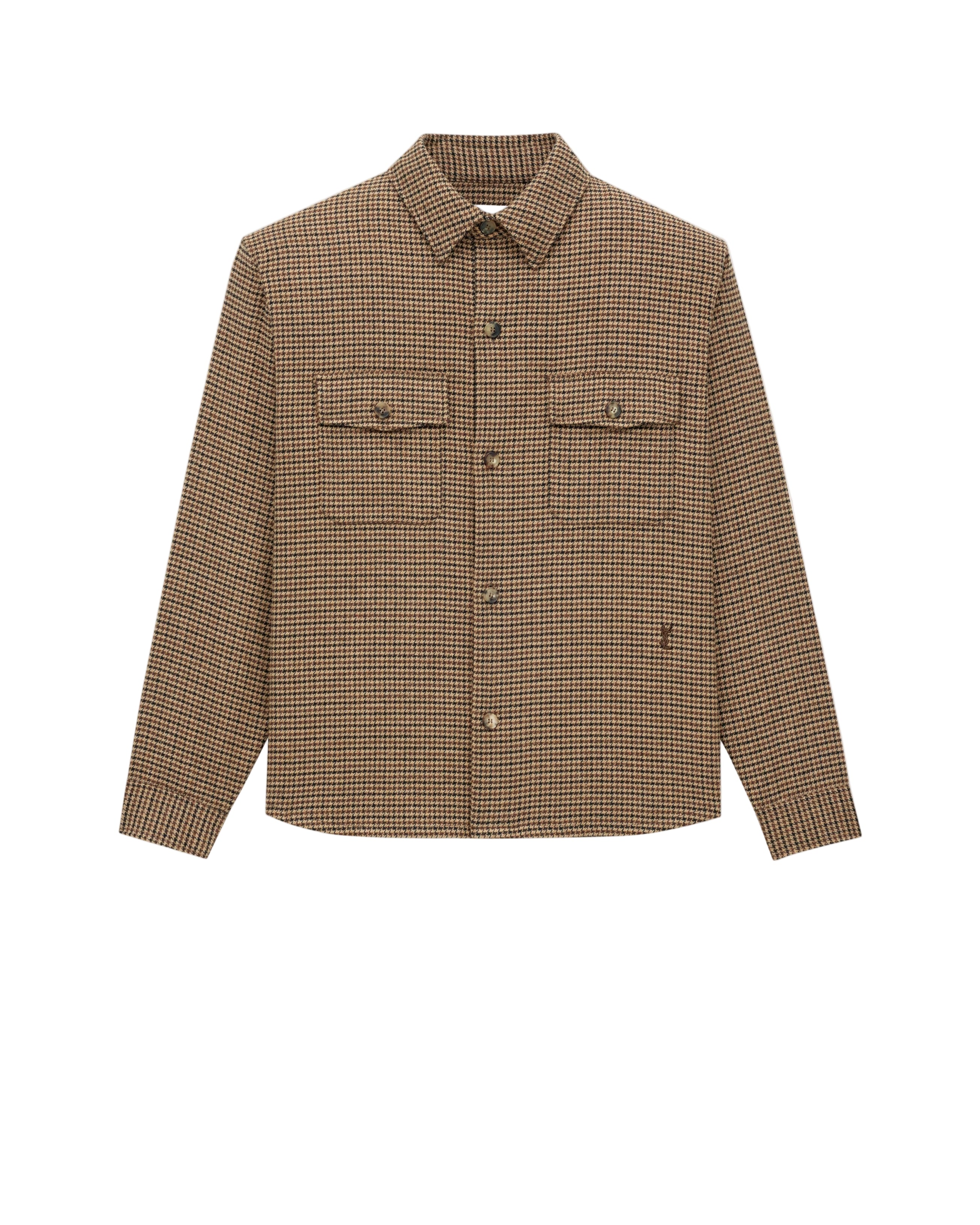 overshirt in puppy tooth-SAINT LAURENT-Verso