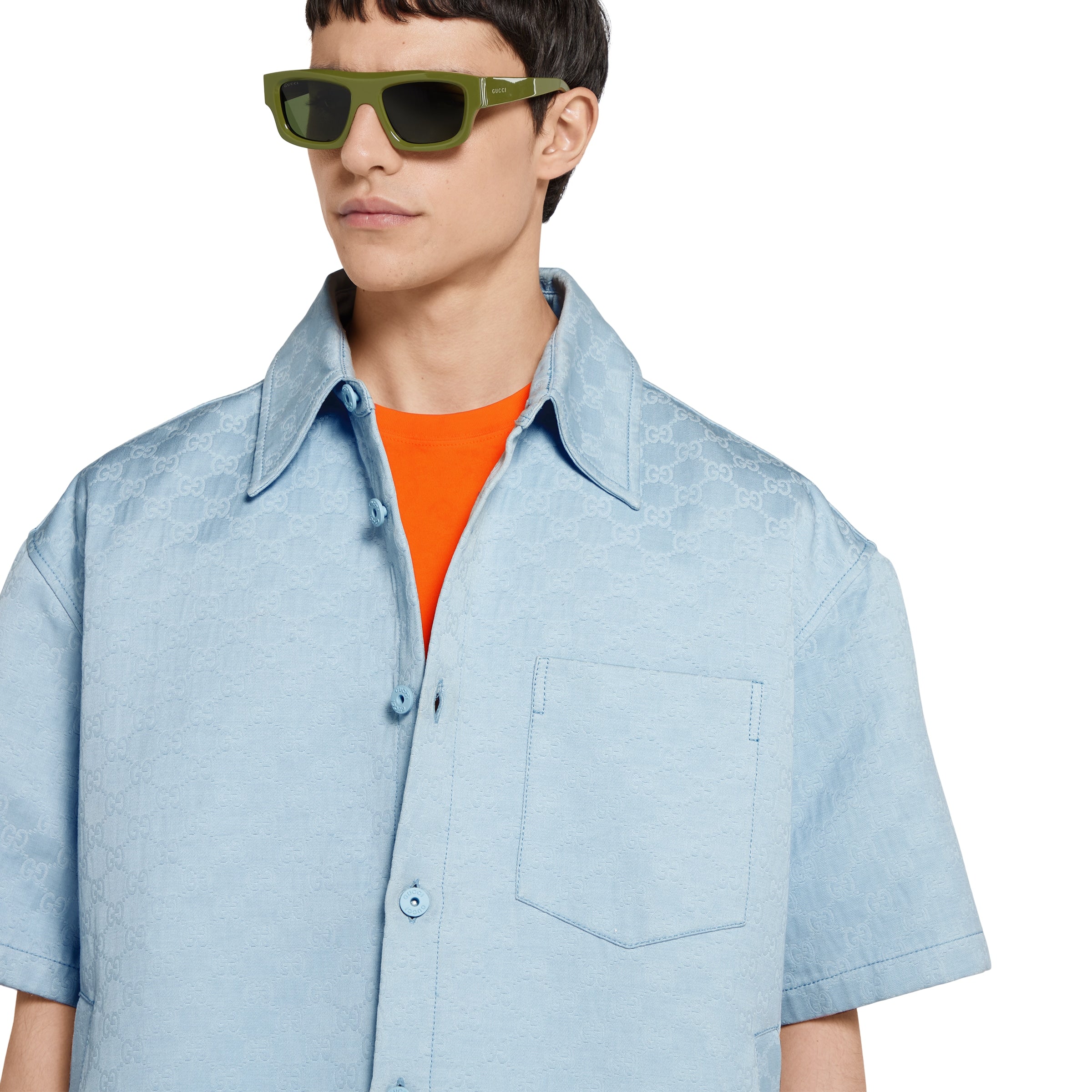 OVERSIZE GG COTTON SHIRT -  GUCCI -  Verso
