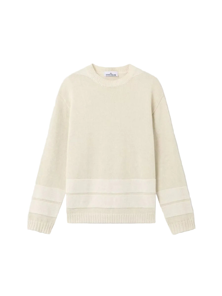 Oversized-fit crewneck jumper with stone island marina print-STONE ISLAND-305716-M-Verso