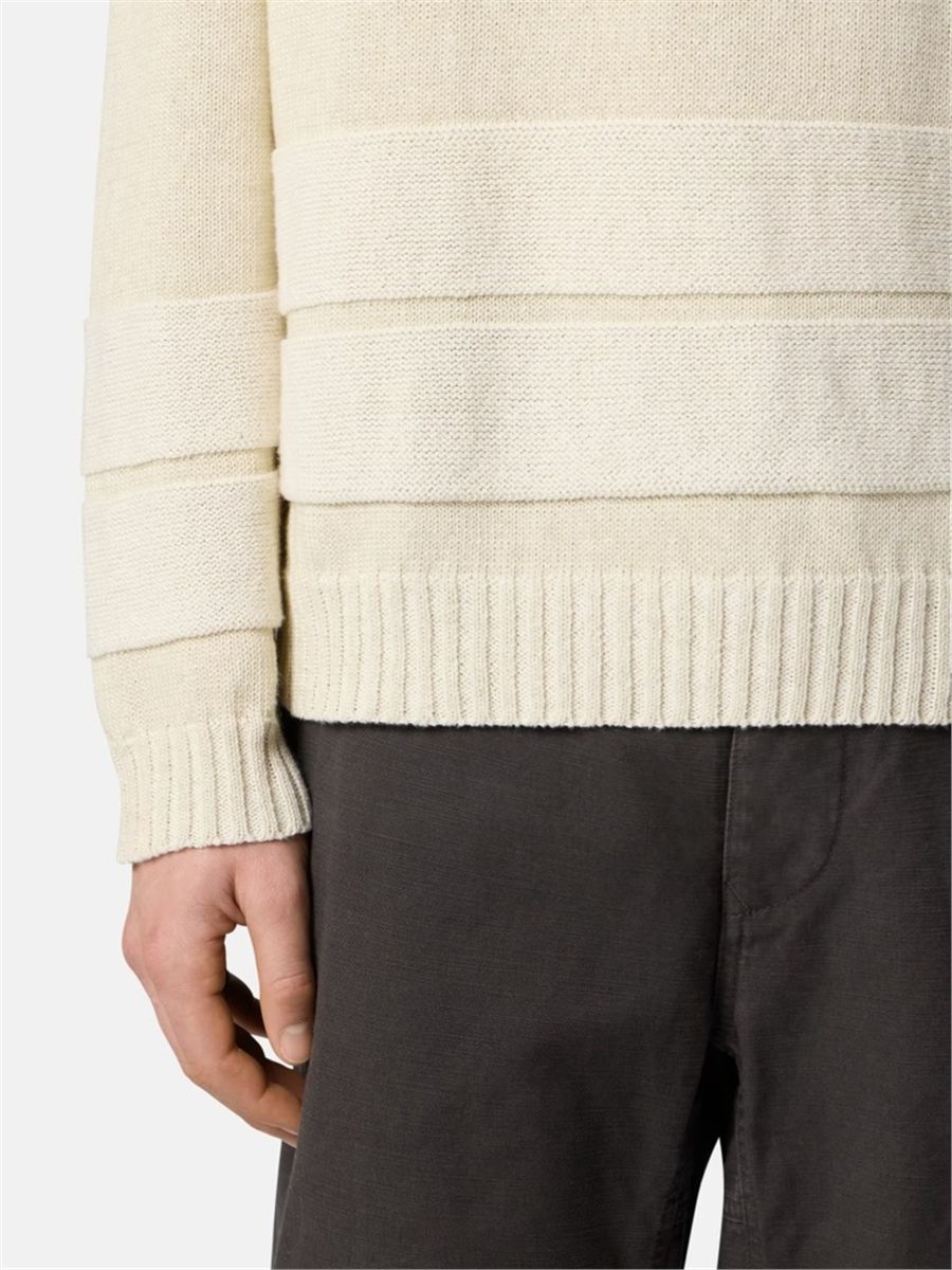 Oversized-fit crewneck jumper with stone island marina print-STONE ISLAND-Verso