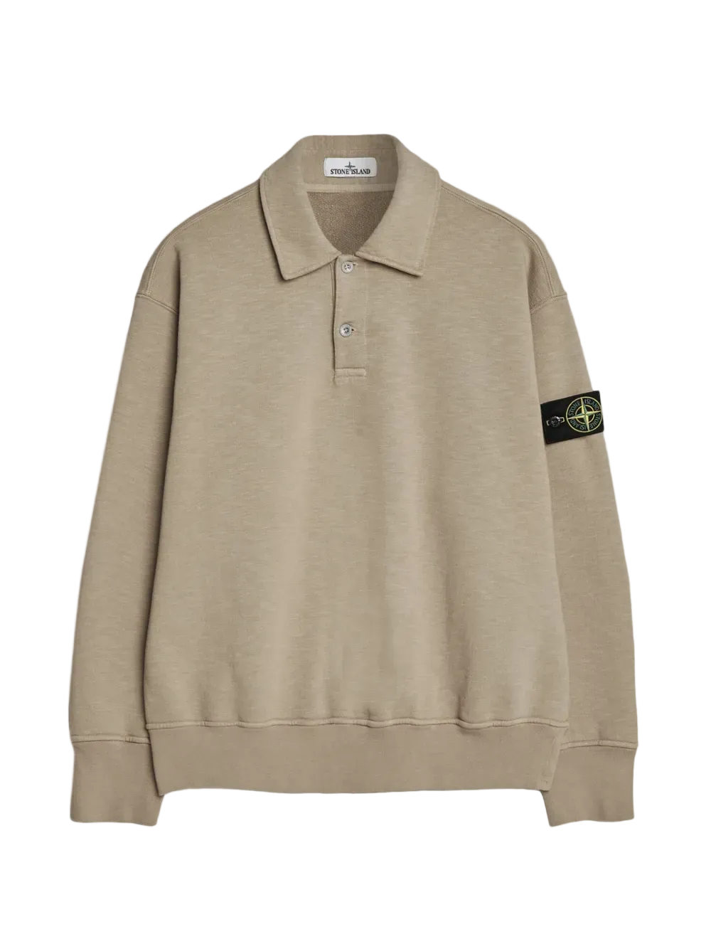 Oversized-fit crewneck sweatshirt with button fastening-STONE ISLAND-311479-M-Verso