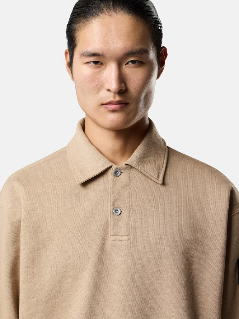 Oversized-Fit Crewneck Sweatshirt with Button Fastening-STONE ISLAND-Verso