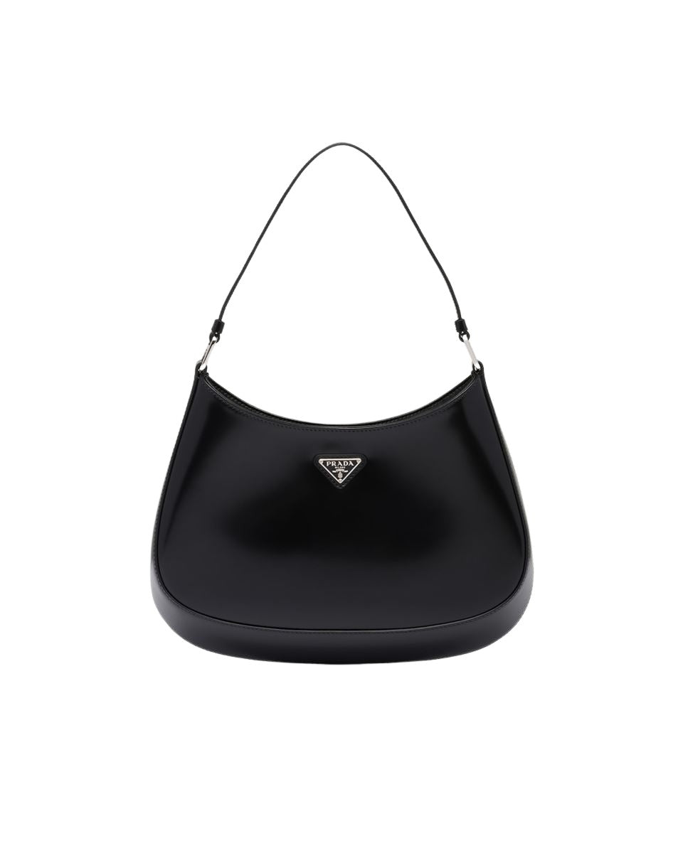CLEO BRUSHED LEATHER SHOULDER BAG PRADA