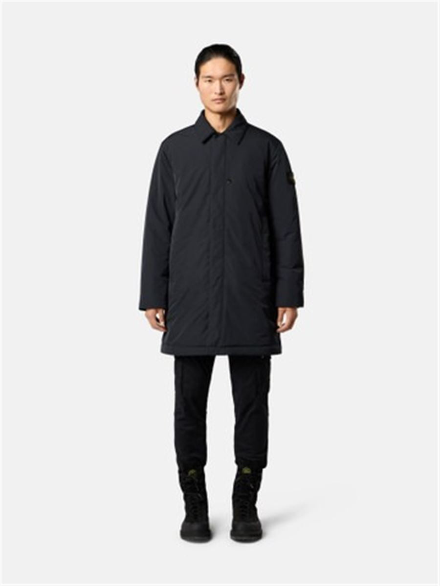 Padded car coat with anti-drop and snap pockets-STONE ISLAND-Verso
