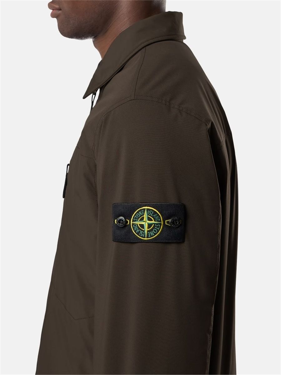 Padded coach jacket with wind- and water-resistant membrane-STONE ISLAND-Verso