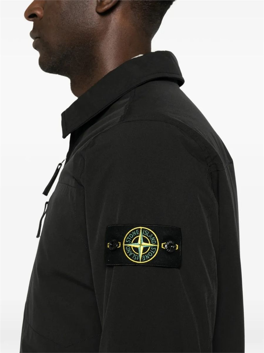 Padded coach jacket with wind- and water-resistant membrane-STONE ISLAND-Verso