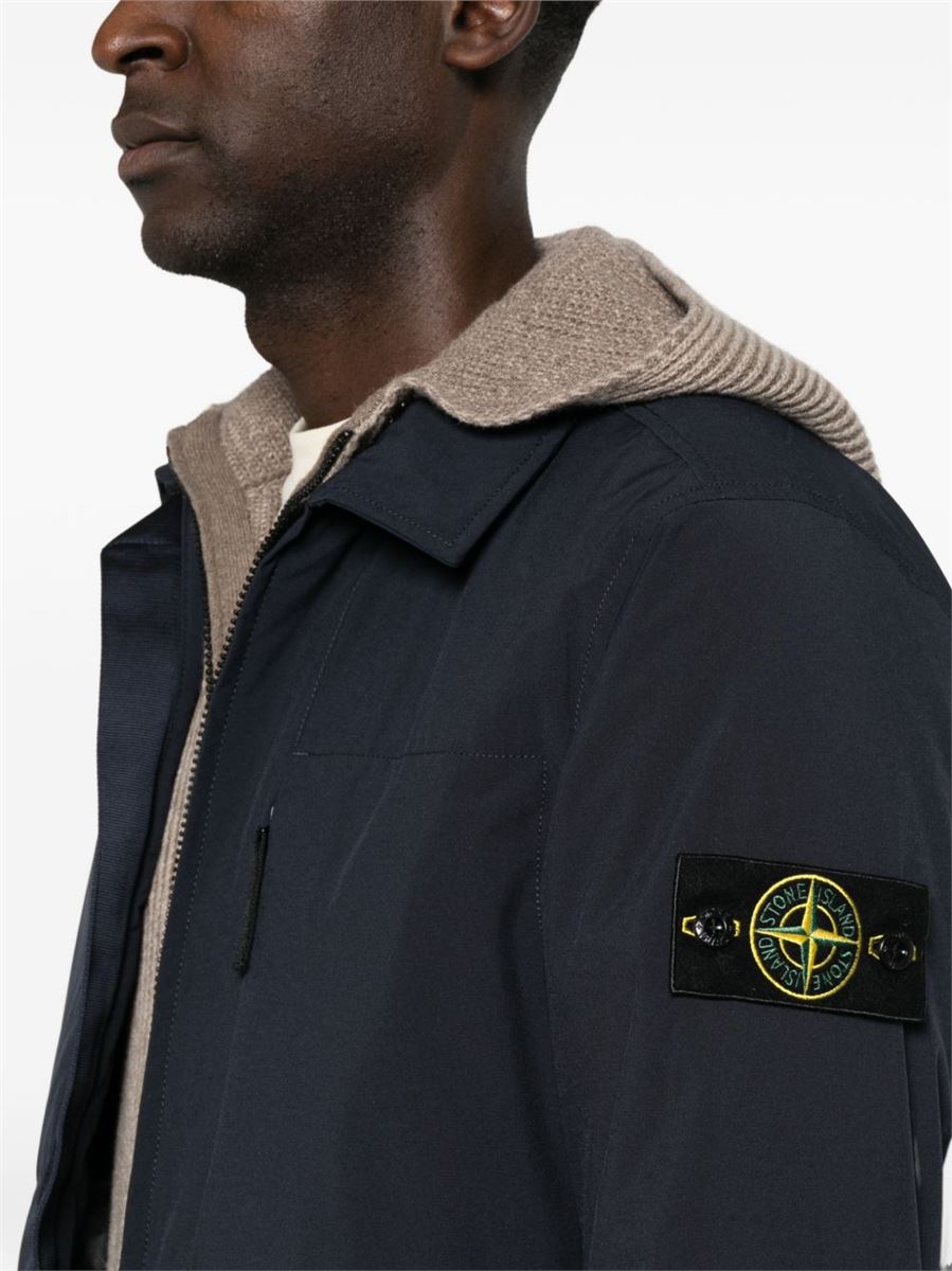 Padded coach jacket with wind- and water-resistant membrane-STONE ISLAND-Verso