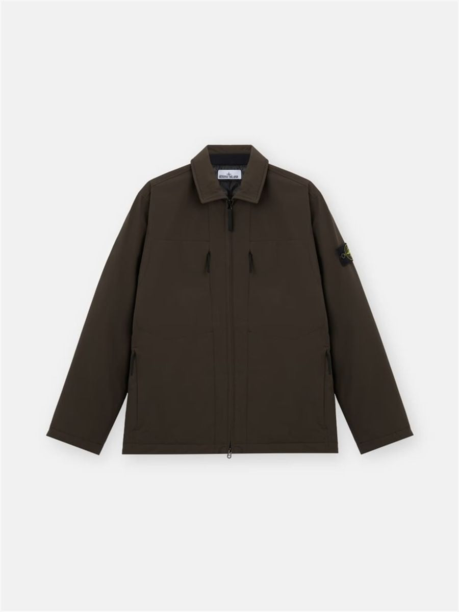 Padded coach jacket with wind- and water-resistant membrane-STONE ISLAND-Verso