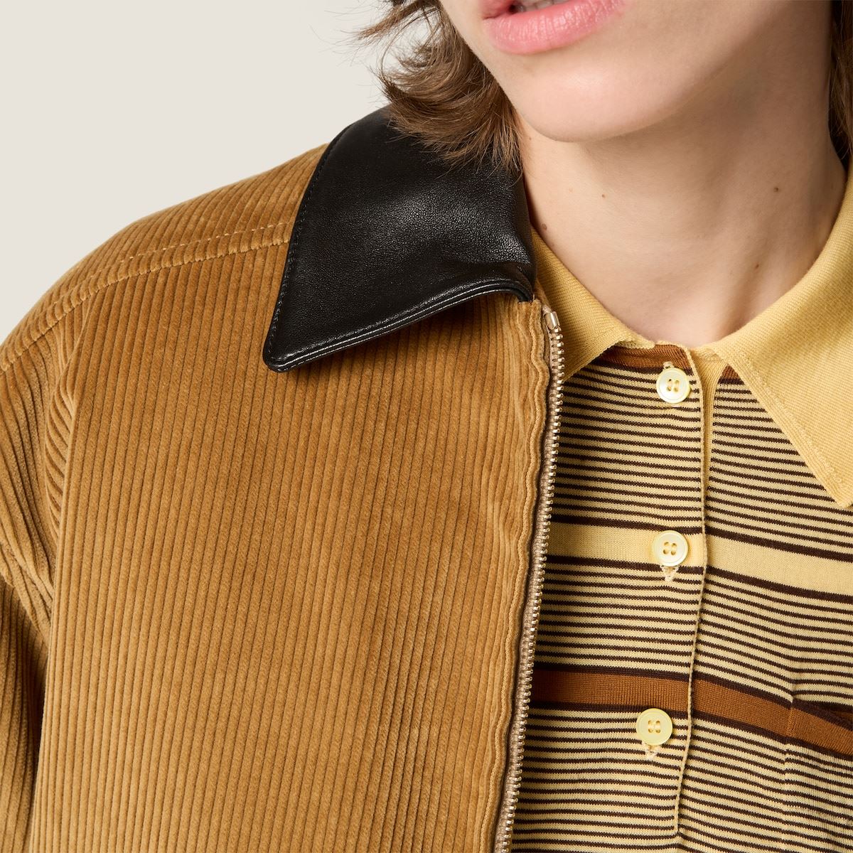PADDED CORDUROY BLOUSON-MIU MIU-Verso