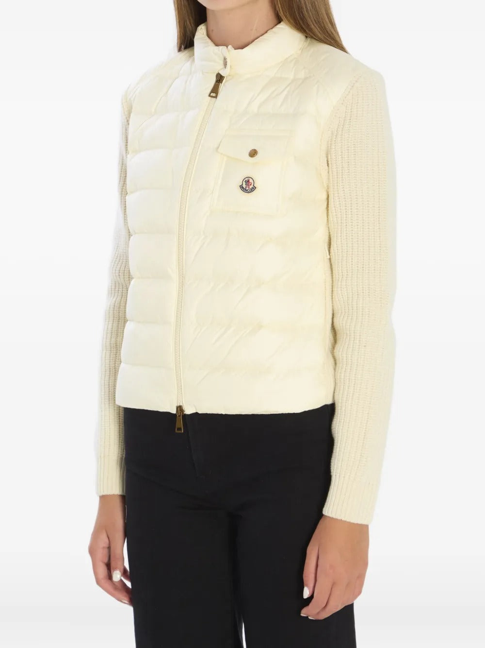 Padded-front Chest-pocket Cardigan-MONCLER-Verso