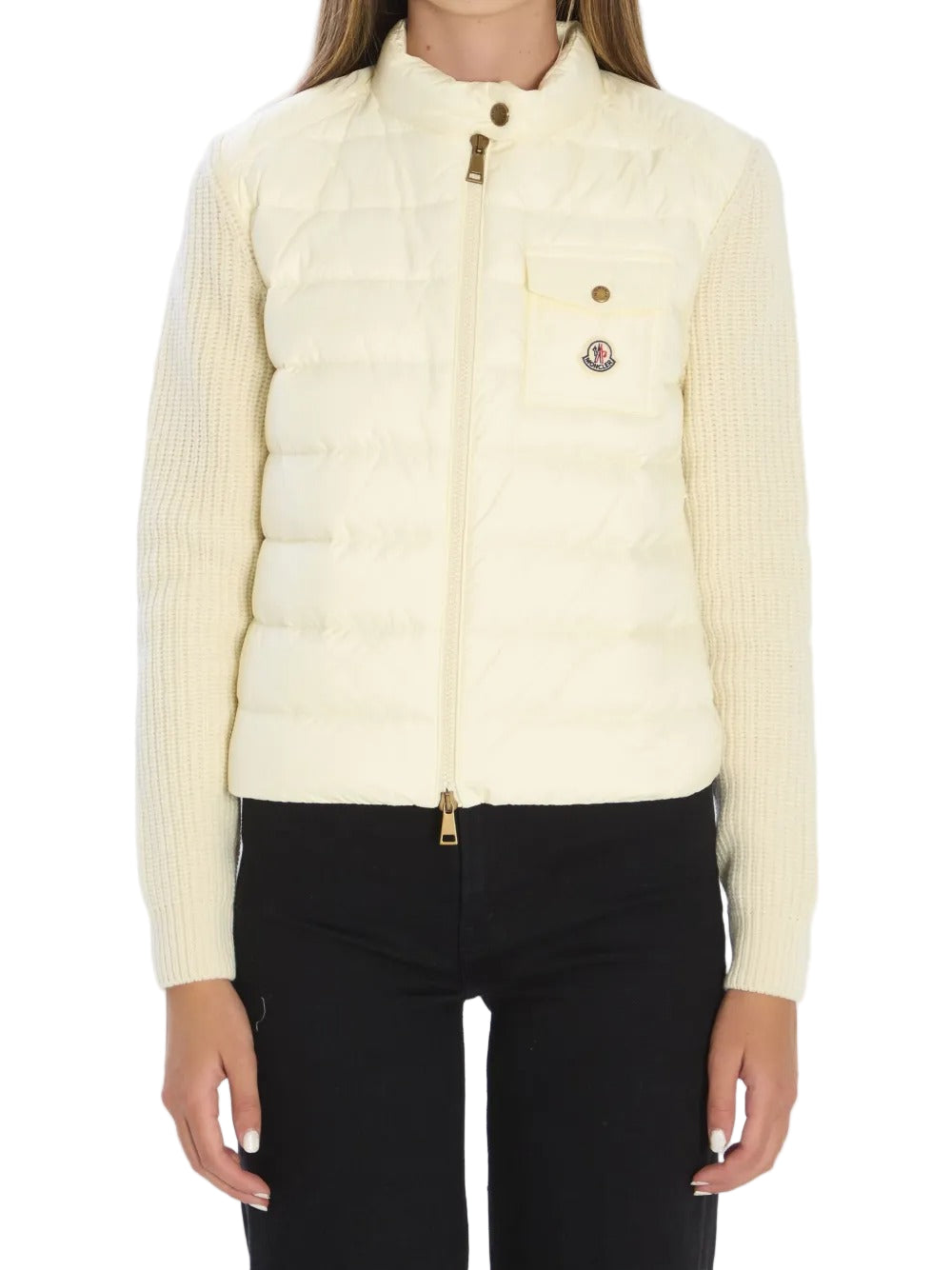 Padded-front Chest-pocket Cardigan-MONCLER-Verso