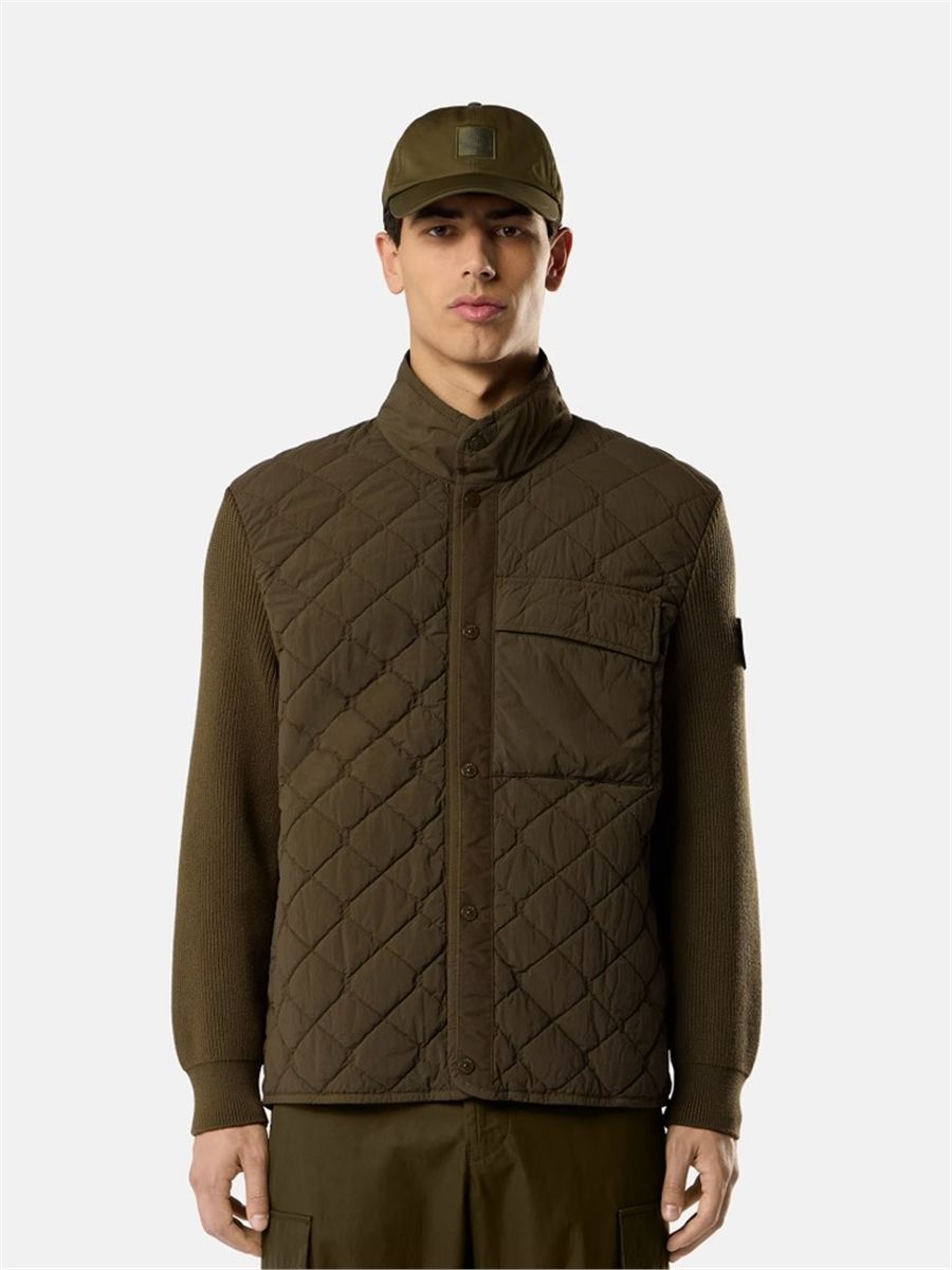 Padded jacket with anti-drop finish-STONE ISLAND-Verso