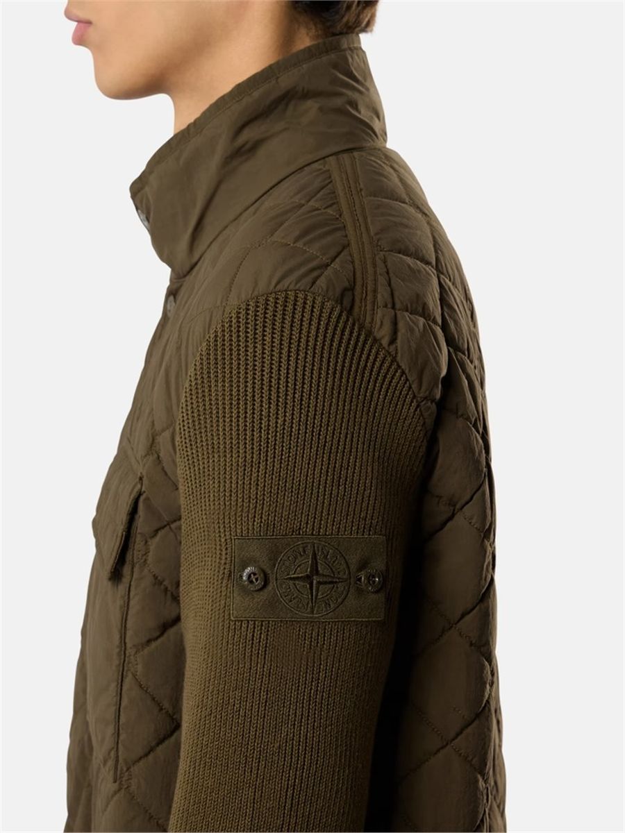 Padded jacket with anti-drop finish-STONE ISLAND-Verso