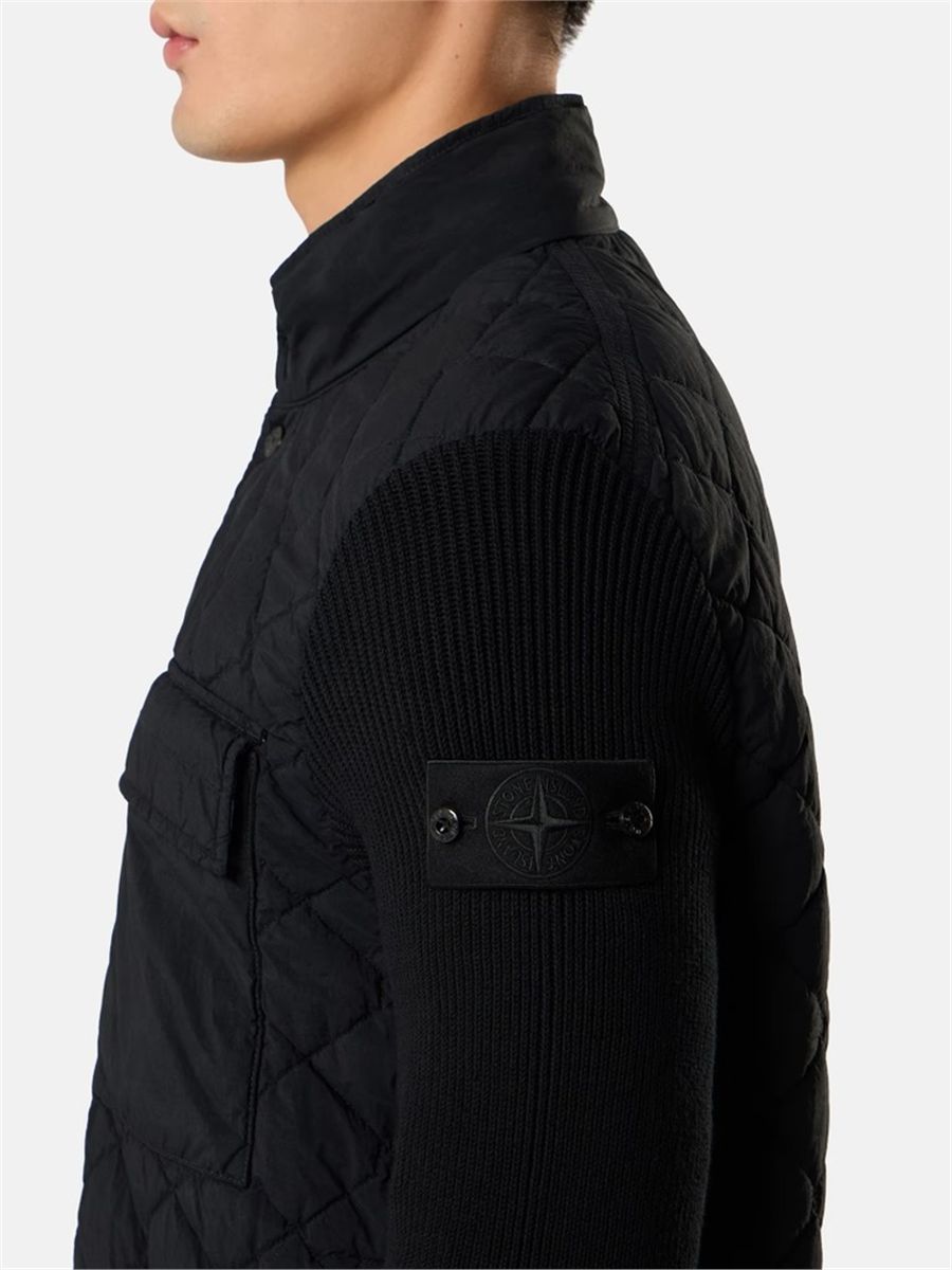 Padded jacket with anti-drop finish-STONE ISLAND-Verso