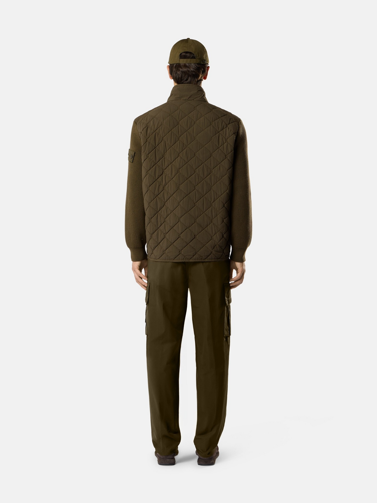 Padded jacket with anti-drop finish-STONE ISLAND-Verso