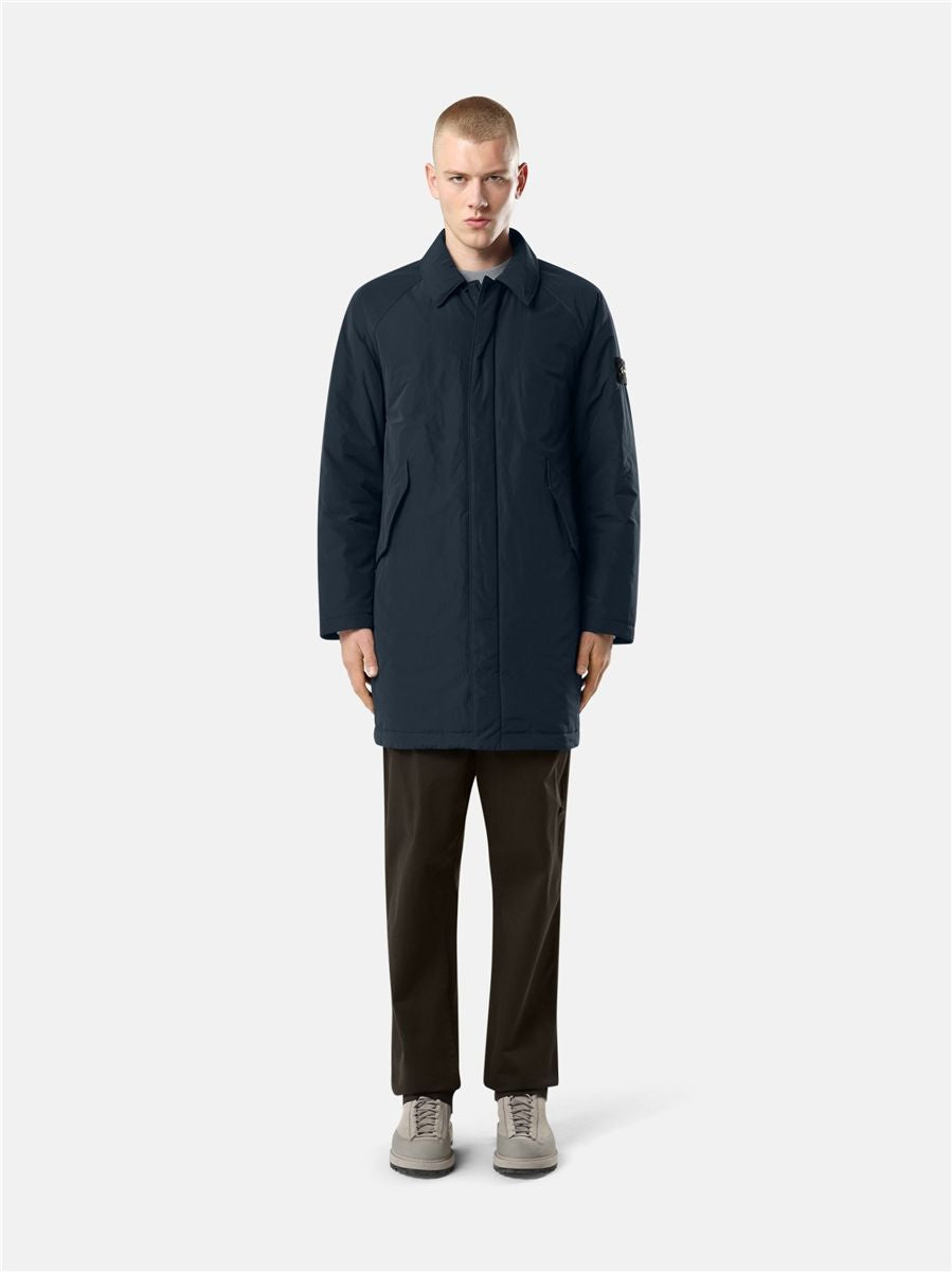 Padded long coat with anti-drop-STONE ISLAND-Verso