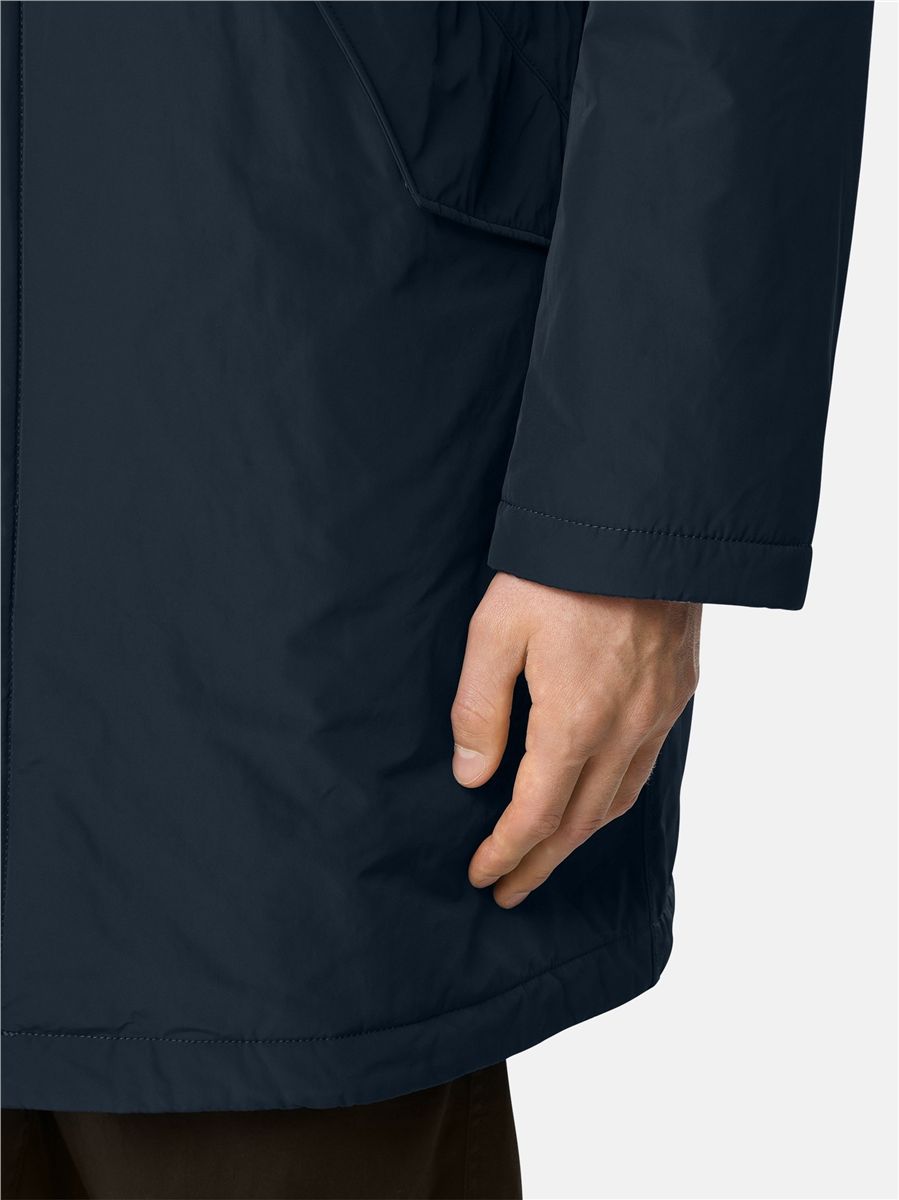 Padded long coat with anti-drop-STONE ISLAND-Verso