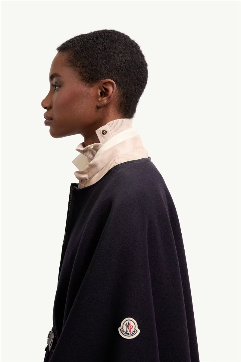 Padded wool blend cape-MONCLER-Verso