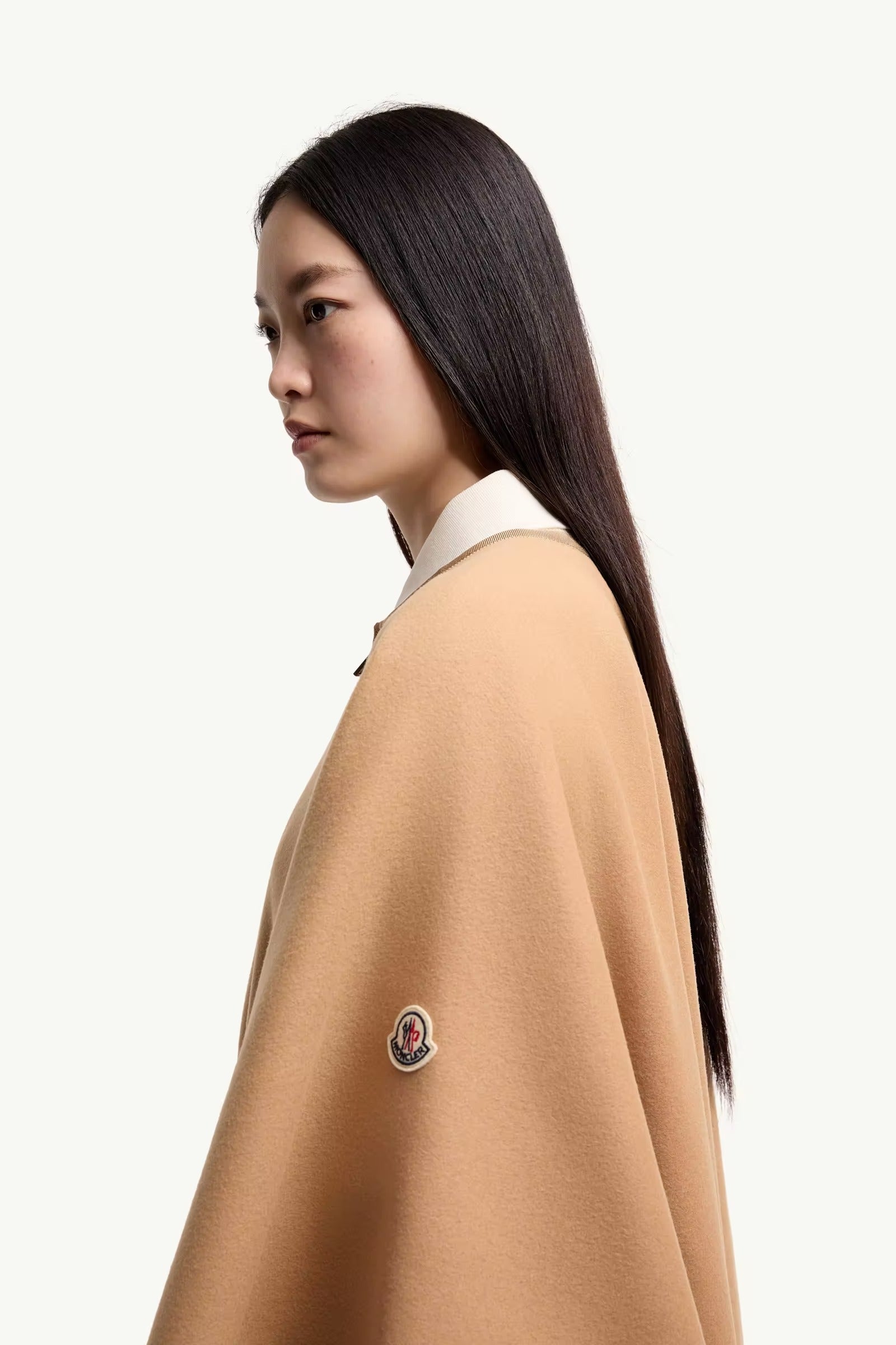 Padded wool blend cape-MONCLER-Verso
