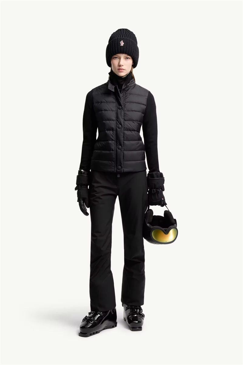 Padded wool blend cardigan-MONCLER-Verso