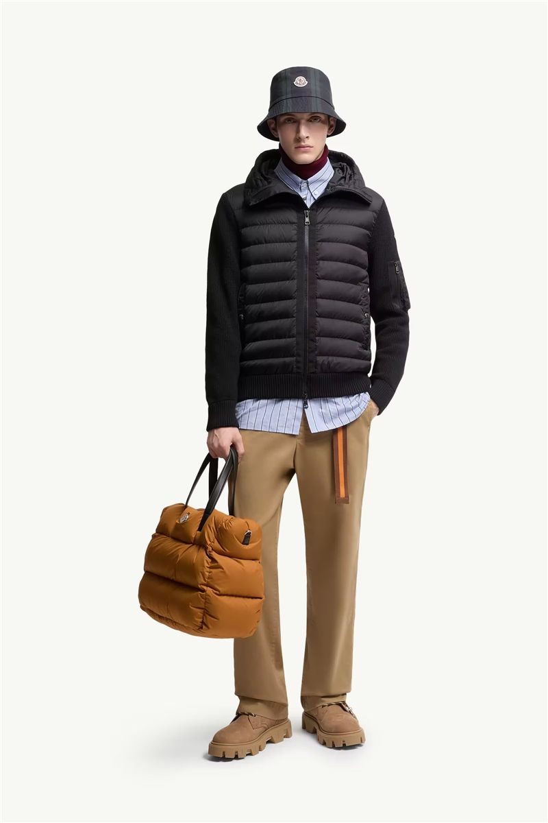 Padded zip-up cardigan-MONCLER-Verso