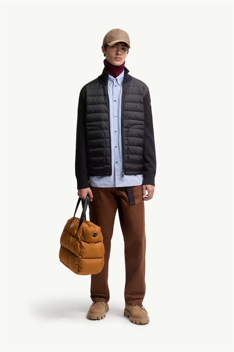 Padded zip-up cardigan-MONCLER-Verso