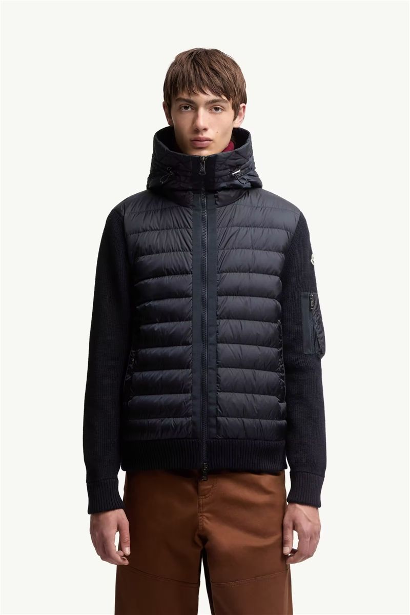 Padded zip-up cardigan-MONCLER-Verso