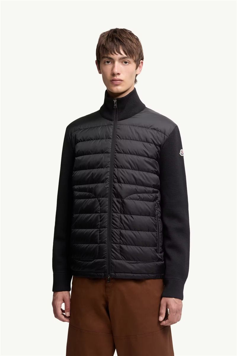 Padded zip-up cardigan-MONCLER-Verso