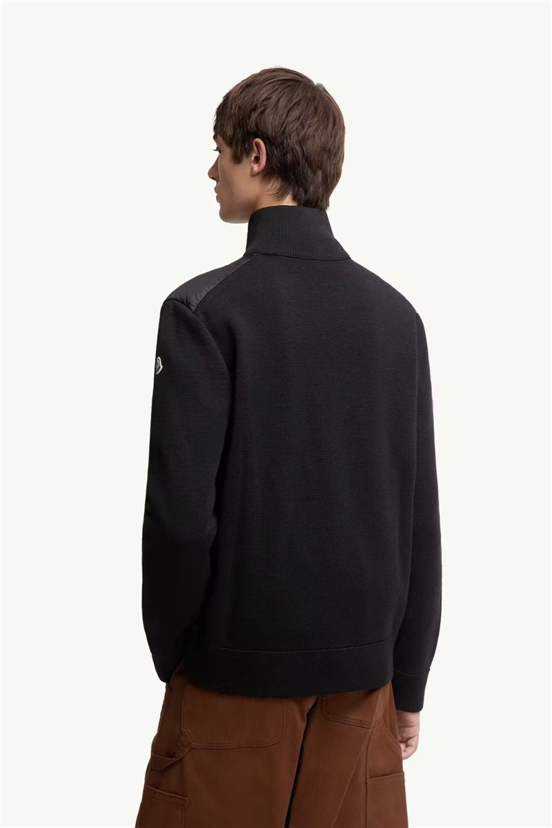 Padded zip-up cardigan-MONCLER-Verso