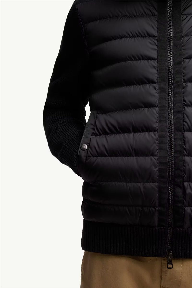 Padded zip-up cardigan-MONCLER-Verso