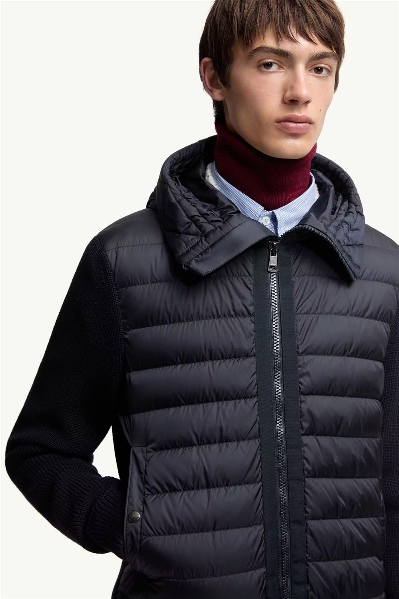 Padded zip-up cardigan-MONCLER-Verso