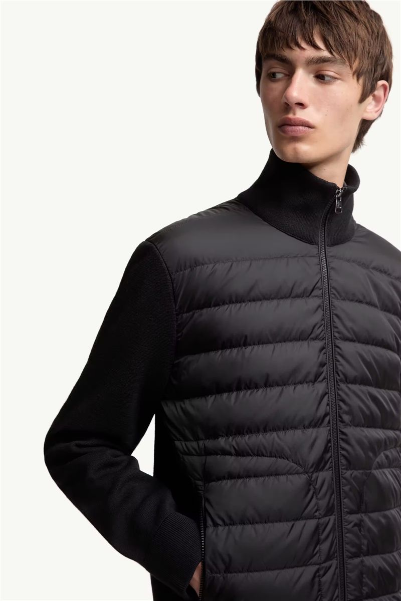 Padded zip-up cardigan-MONCLER-Verso
