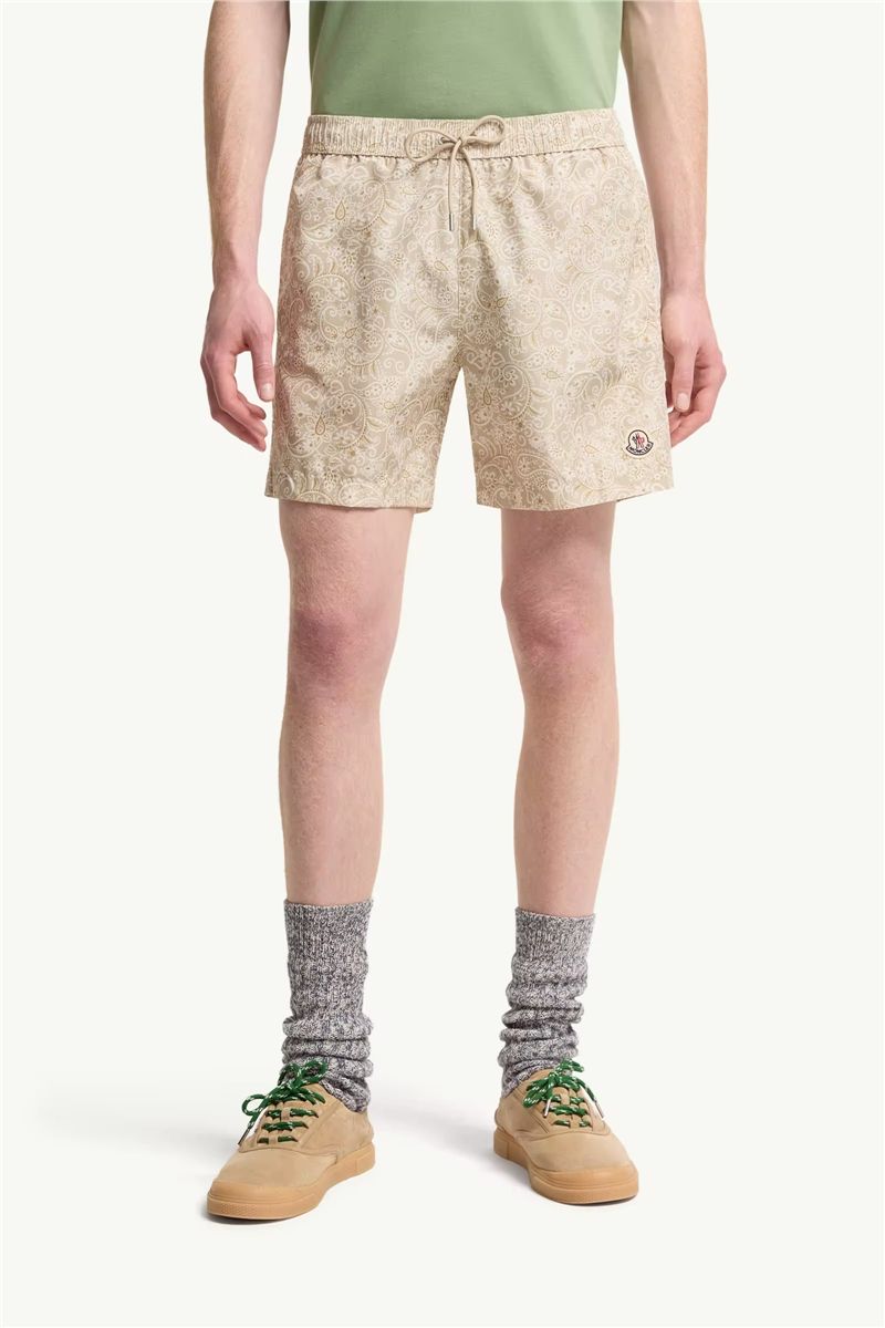 Paisley Print Swim Shorts-MONCLER-Verso