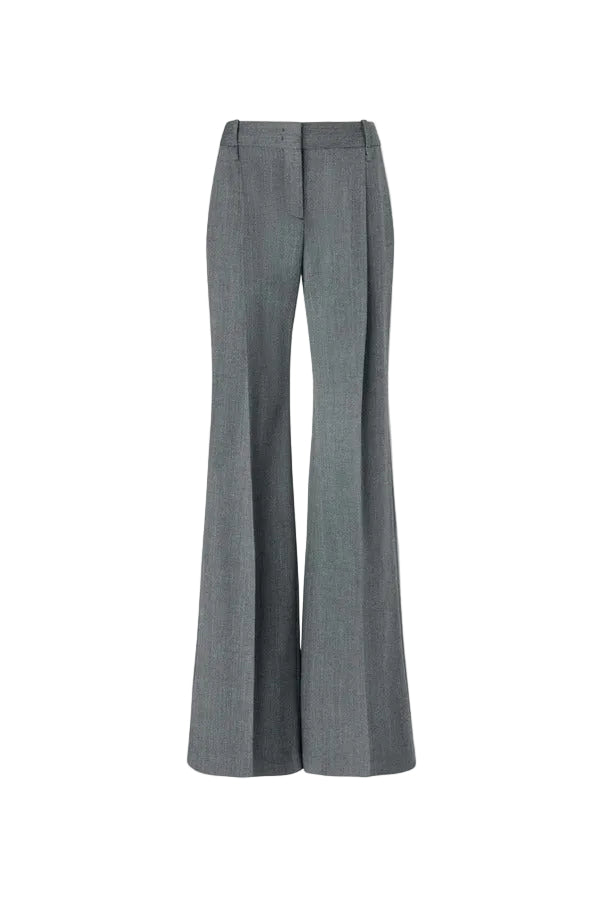 Palazzo trousers in fresco wool with yarn-dyed resca pattern-ERMANNO SCERVINO-309478-40-Verso