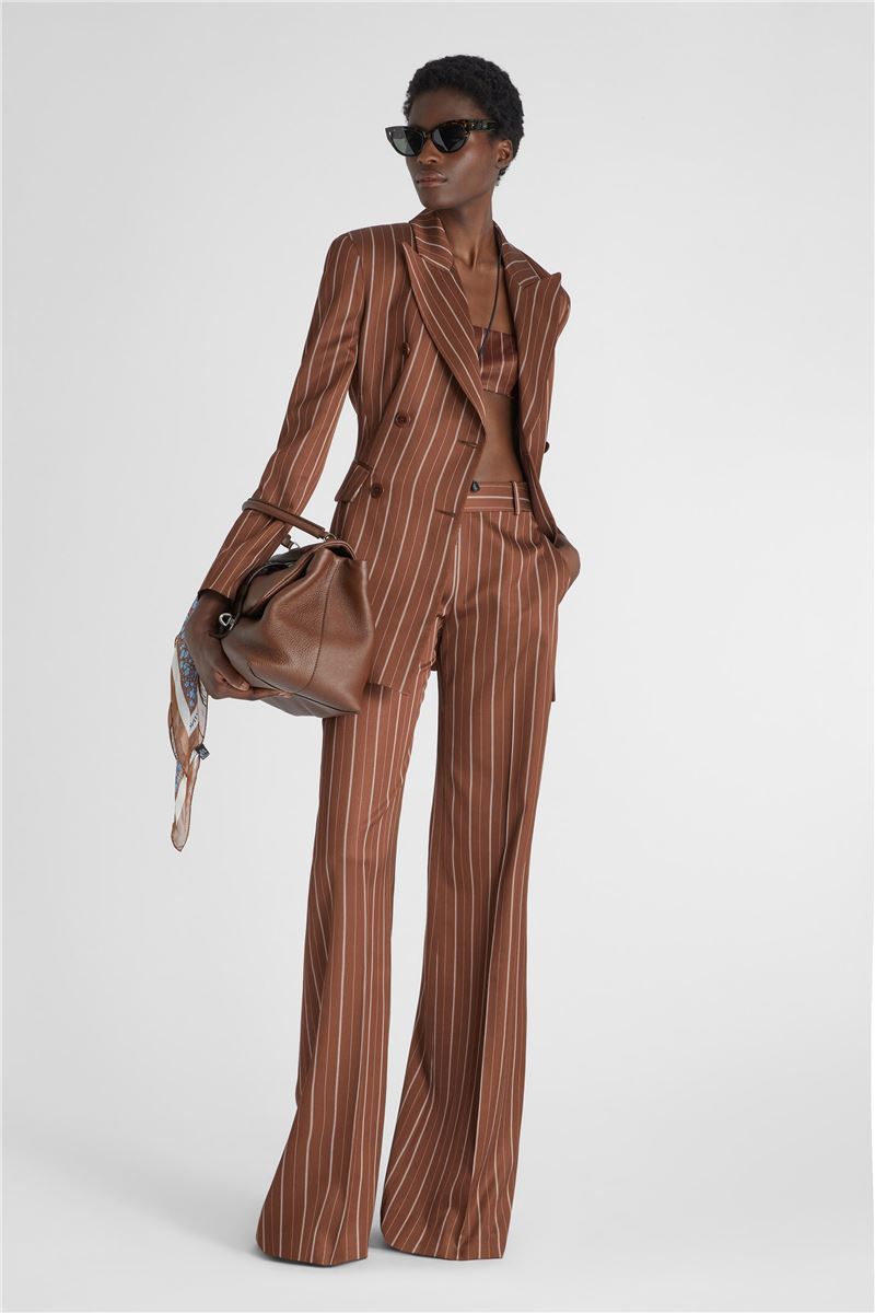 PALAZZO TROUSERS WITH PINSTRIPE PRINT -  ERMANNO SCERVINO -  Verso