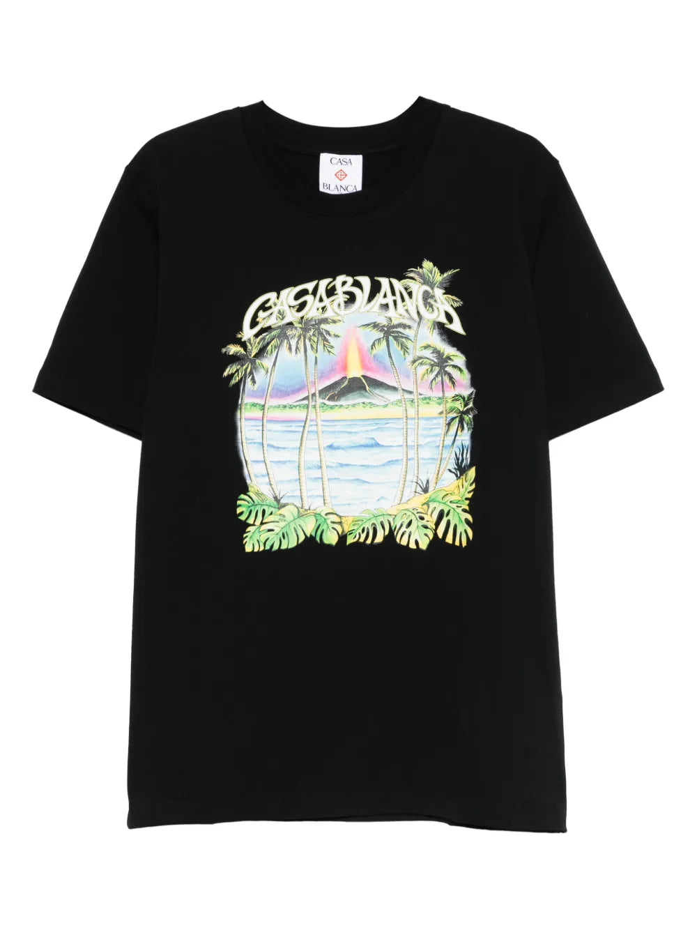 Palm-tree tropical print t-shirt-CASABLANCA-Verso