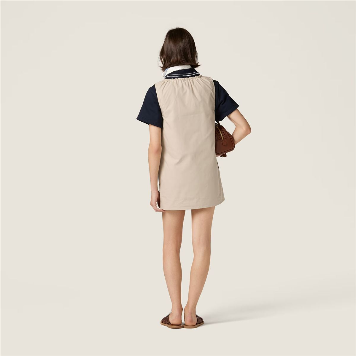 Panama cotton dress-MIU MIU-Verso