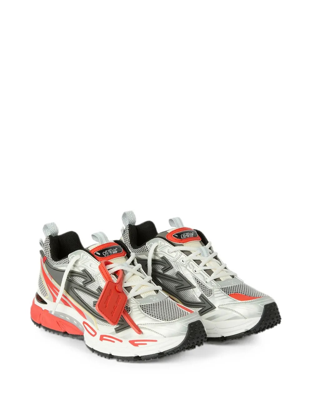 Panelled lace-up sneakers-OFF-WHITE-Verso