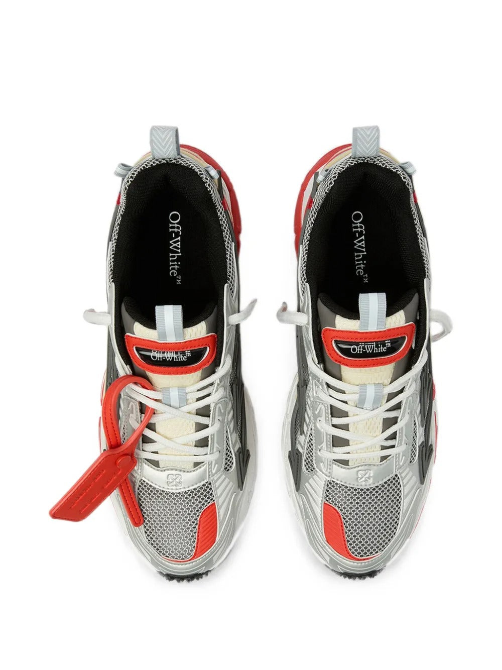 Panelled lace-up sneakers-OFF-WHITE-Verso